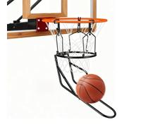 Basketball Return Attachment, 180° Rotatable Return Attachment, Heavy Duty Metal Pole Mount With 3 Large Stable Hooks Accessories for 18" Rim Basketball Training Outdoor Indoor Solo Play Practice
