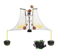 Basketball Return Attachment for Hoop with Net, Rotatable Automatic Rebounder for Shooting Training, Gym School Practice Aid