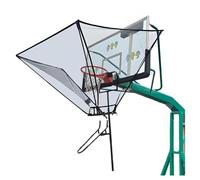 Basketball Return Attachment with 180° Rotating Chute 2 Rebound Nets Basketball Shot Returner for Continuous Solo Shooting Practice