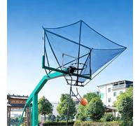 Basketball Return System with Automatic Ball Return Net, Portable Shot Hoop Trainer, 180° Rotating Chute Training Equipment