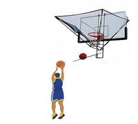 Basketball Return with 180° Rotating Chute 2 Rebound Nets Basketball Shot Trainer Rebounder for Continuous Solo Shooting Practice