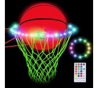 Basketball Rim LED Lights,16 Color Changing Basketball Goal Light | Water Resistant, Remote Contro, Ultra Bright, 4 Flashing Modes Rim Light With Timer For Night Outdoor Basketball Games