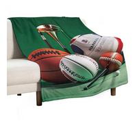 Basketball Rugby Baseball Golf Blanket, Soft Flannel Fleece Blankets Quick-Dry, Lightweight Throw Blanket for Couch, Bed, Office & Travel, Ideal Gift for Family & Friends, 50"x60"
