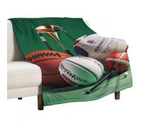 Basketball Rugby Baseball Golf Blanket, Soft Flannel Fleece Blankets Quick-Dry, Lightweight Throw Blanket for Couch, Bed, Office & Travel, Ideal Gift for Family & Friends, 40"x50"