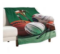 Basketball Rugby Baseball Golf Blanket, Soft Flannel Fleece Blankets Quick-Dry, Lightweight Throw Blanket for Couch, Bed, Office & Travel, Ideal Gift for Family & Friends, 66"x90"