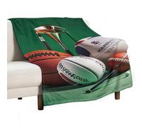 Basketball Rugby Baseball Golf Blanket, Soft Flannel Fleece Blankets Quick-Dry, Lightweight Throw Blanket for Couch, Bed, Office & Travel, Ideal Gift for Family & Friends, 50"x70"