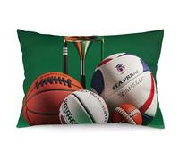 Basketball Rugby Baseball Golf Pillow Cover Double-Sided Soft Pillowcase 12 "x20, Decorative Throw Pillow Case for Sofa Bed Car Outdoor