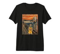 Basketball Scream Art BE Brave and Never Scared in Yellow Premium T-Shirt