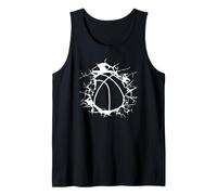 Basketball Shattered Graphic Sports Fan Art Tank Top