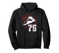 Basketball Shoes 75th Birthday Party Gift 75 Sports Lover Pullover Hoodie