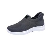 Basketball Shoes Men's 45 Casual Shoes Men's Sporty Plain Running Shoes Breathable Trainers Comfortable Lightweight Jogging Shoes Sports Shoes Super Soft Trainers Soft Soles Slip On Shoes, gray, 8.5