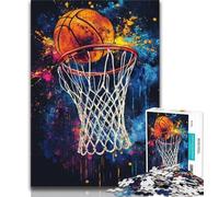 Basketball Shooting Jigsaw Puzzles for Adults Teenagers Jigsaws Puzzle,Help The Brain Exercise Addictive Toys to Cultivate Patience A Work of Art (50x75cm)