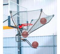 Basketball Shooting Machine & Rebounder, 180° Rotatable Chute for Automatic Ball Return, Indoor Outdoor Basketball Trainer for Home, Driveway, Gym, Court, Solo Practice