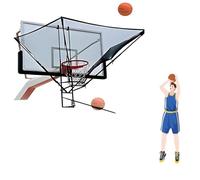 Basketball Shooting Machine with 180° Rotating Chute 2 Rebound Nets Basketball Shot Returner for Continuous Solo Shooting Practice