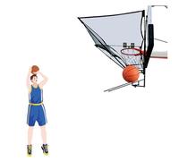 Basketball Shooting Machine with 180° Rotating Chute 2 Rebound Nets Basketball Shot Returner for Continuous Solo Shooting Practice