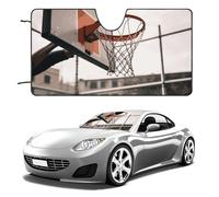 Basketball Shot Car Windshield Sun Shade Keep Car Interior Cool 55"x30" Folding Front Window Sun Shade, Heat Shield for SUV, Truck, Blocks UV