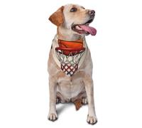 Basketball Shot Print Dog Bandana Scarf Adjustable Triangle Pet Bib Cat Kerchief Washable Puppy Neckerchief for Birthday Holiday Party