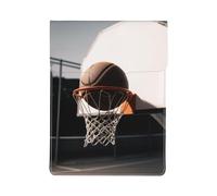 Basketball Shot Printed 13 Inch Laptop Sleeve PU Leather Shockproof Notebook Computer Bag Cover Tablet Carrying Case