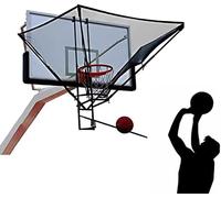 Basketball Shot Returner Attachment - Portable Hanging Rebounder Net System for Hoop, Metal Rotating Design, Foldable and Easy to Use