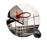 Basketball Shot Round Mouse Pad Smooth Glide Gaming Mousepad Extra Density Portable Comfortable Mouse Mat for Desk, Home, Office 7.8x7.8 Inches