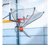 Basketball Shot Trainer with 180° Rotating Return Chute, Rebounder Net Return System, Suspended Shooting Machine for Training