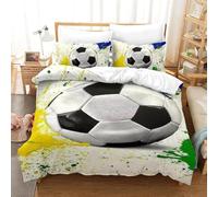 Basketball Single Duvet Cover Set Sports Theme Bedding Set 3D Print Soft Microfiber Quilt Covers 155x200 cm with Zipper Closure and 2 Pillowcases 50x75 cm for Kids Teens D.2469