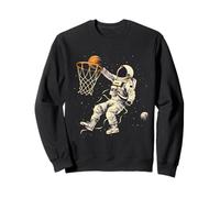 Basketball Slam Dunk Astronaut Basketball Player Drawing Sweatshirt