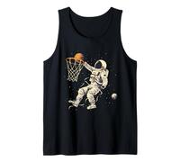 Basketball Slam Dunk Astronaut Basketball Player Drawing Tank Top