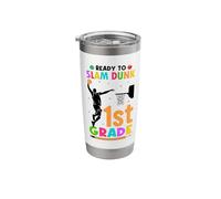 Basketball Slam Dunk Last Day of School First Grade Stainless Steel Insulated Tumbler