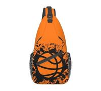 Basketball Splat Crossbody Sling Custom Chest Shoulder Bag for Travel Hiking Daypack