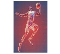 Basketball Sport 1000 Piece Jigsaw Puzzle- Brain Teaser Game for Adults & Children - Educational Activities Wooden Jigsaws 78×53cm