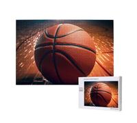 Basketball Sport Printed 1000 Pieces Jigsaw Puzzle with Storage Box, Wooden Puzzle for Adults and Kids, Family Fun Decorative Game, 75x50 CM
