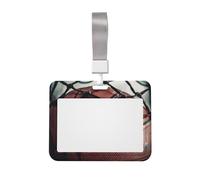 Basketball Sport Printed ID Badge Holder with Lanyard, Clear Plastic Badge Holder for Work, School, Hospital, Security - Water Resistant & Dirt Proof