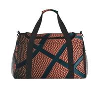 Basketball Sport Travel Duffel Bag for Women Men,Print Polyester Tote Hand Luggage Bag with Shoulder Strap