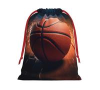 Basketball Sport Ultra Soft Velvet Gift Bag, Comfortable To The Touch, Reusable