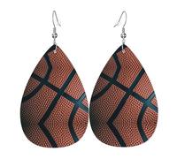 Basketball Sport Women'S Drop-Shaped Leather Earrings Are Suitable For Parties, Holiday Parties And Gifts.