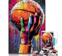 Basketball Sports 1000 Piece Jigsaw Puzzles for Adults & Teens,Brain Intelligence Challenge Addictive Toys for Home Decoration (38x26cm)