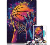 Basketball Sports Adult Jigsaw Puzzles 1000 Pieces,Challenging To Complete But Fun And Humorous Unique Home Decor And Gifts (50x75cm)