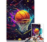 Basketball Sports Jigsaw Puzzles for Teenagers,Challenging Game Toys Every Piece Is Unique - Challenging Family Fun Game (50x75cm)