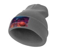 Basketball Sports Men‘s Soft Beanie Hat Winter Warm Slouchy Knit Cuff Cap for Women