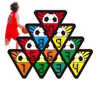 Basketball Spot Markers - Court Training Cones for Practice | Rubberized Round Floor Positioning Dots, Sports Skill Drill Game Coaching Equipment Target Position Training Aid 9.06 in