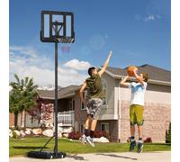 Basketball Stand 231 305cm Adjustable Basketball Hoop with Wheels HOMCOM Black Standard