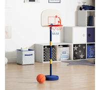 Basketball Stand Adjustable 90/121cm PVC ABS Blue Yellow White with Ball & Pump