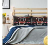 Basketball Standard Pillowcases 20x12in Sets of 1, Ultra Soft Microfiber Plush Pillow Cases Comfort Decorative Throw Pillow Cover with Hidden Zipper for Bedroom, Sofa, Couch