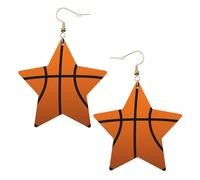 basketball Statement Earrings for Women, Star Drop Earrings, Elegant Dangle Jewelry for Formal Gatherings