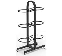 Basketball Sto Rack, Double-Sided Rolling nizer Cart, 6-Tier le Gym Sto Solut for Home, Space-Saving Exercise Ball Holder.