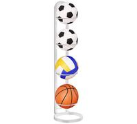 Basketball Storage Rack,Ball Storage Rack, Removable 4 Tier Cube Football Holder Durable Basketball Ball Stand, Floor-Mounted Ball Rack Display Stand for Volleyball Basketball Footbal