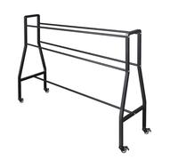 Basketball Storage Rack Basketball Rack with Caster Wheels - Portable Sports Equipment Organizer for Garage Gym School & Club - Three-Point (Double Ro