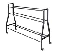 Basketball Storage Rack Basketball Rack with Caster Wheels - Portable Sports Equipment Organizer for Garage Gym School & Club - Three-Point (Four Rows