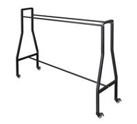 Basketball Storage Rack Basketball Rack with Caster Wheels - Portable Sports Equipment Organizer for Garage Gym School & Club - Three-Point (Single Ro